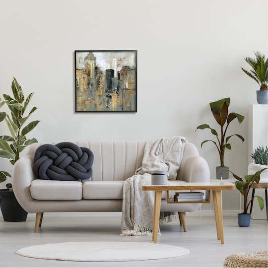 Stupell Industries Abstract Cityscape Urban Buildings Framed Giclee Art